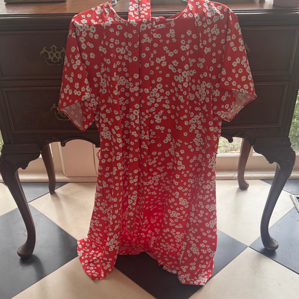 Banana Republic Red Floral Dress
